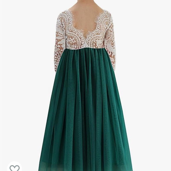 Girls Lace Back A-line Tulle Dress Size 6 - Picture 3 of 6